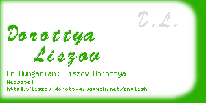 dorottya liszov business card